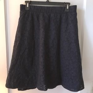 The Webster Miami at Target Navy Blue Eyelet Skirt 3X